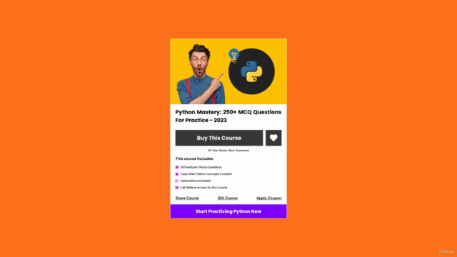 Python Challenge: 250 Quiz Questions for Practice & Revision – Screenshot 3