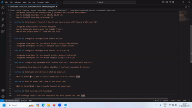 SonarQube, SonarCloud, SonarLint Tutorials with Projects – Screenshot 4