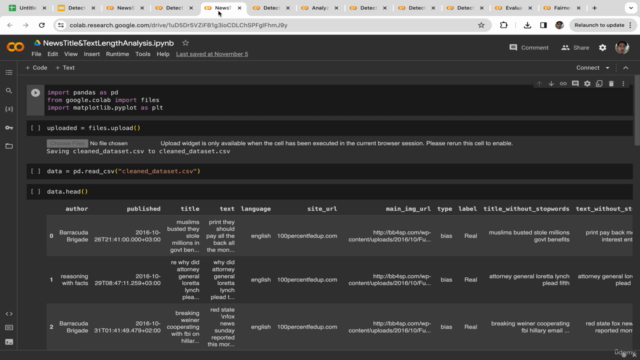 Detect Fake News with Machine Learning & Feature Engineering – Screenshot 4
