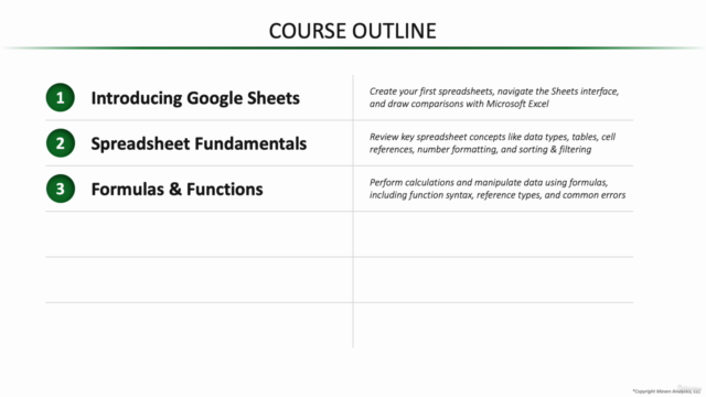 Google Sheets for Data Analysis & Business Intelligence – Screenshot 1