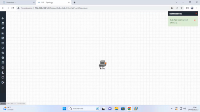 EVE-NG - Réussir les LABS de CERTIFICATIONS de Cybersécurité – Screenshot 1