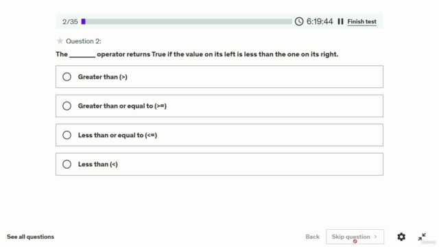 Python Developer Interview Questions Practice Test | Quiz – Screenshot 1