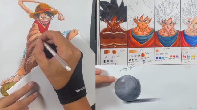 Curso de desenho: Como colorir animes com marcadores – Screenshot 4