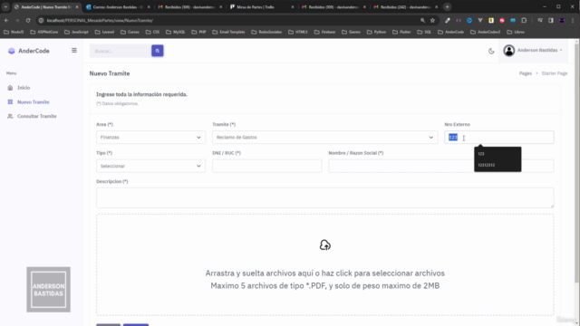 Crea una Mesa de Partes Virtual con PHP, MySQL y JS – Screenshot 1