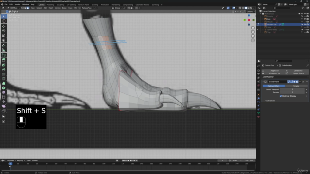 Roar to Life: 3D Model a Spinosaurus Dinosaur in Blender – Screenshot 3