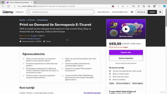 Print on Demand ile Sermayesiz E-Ticaret – Screenshot 1