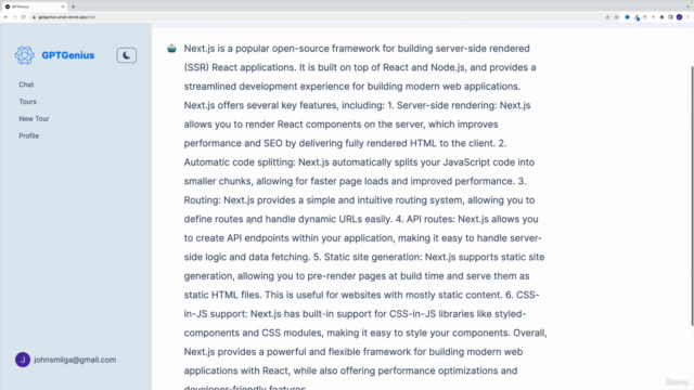Mastering NextJS 14 & OpenAI – Screenshot 4