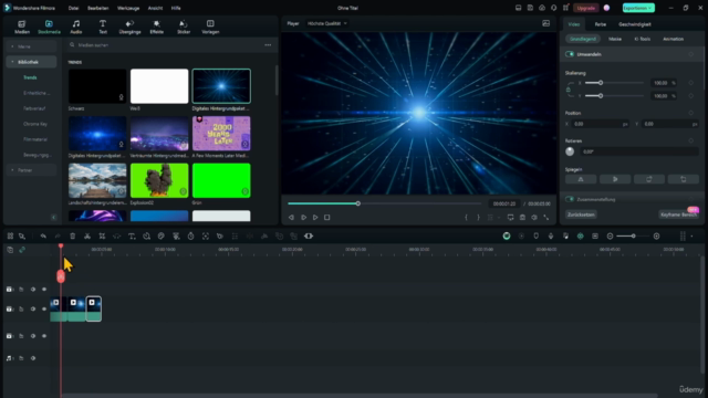 Wondershare Filmora 13 Videoschnitt Komplettkurs – Screenshot 2
