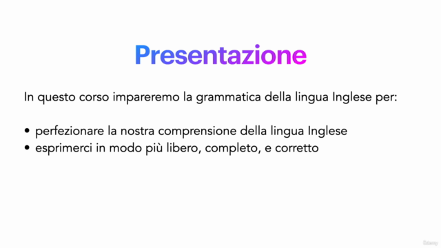 Studio della lingua inglese, Modulo Grammatica – Screenshot 3