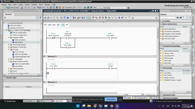 Programacion de PLC Siemens en TIA PORTAL – Screenshot 2