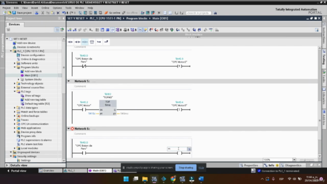 Programacion de PLC Siemens en TIA PORTAL – Screenshot 3