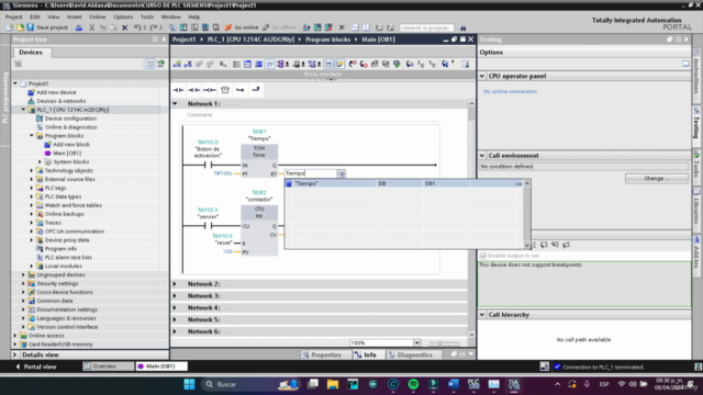 Programacion de PLC Siemens en TIA PORTAL – Screenshot 4