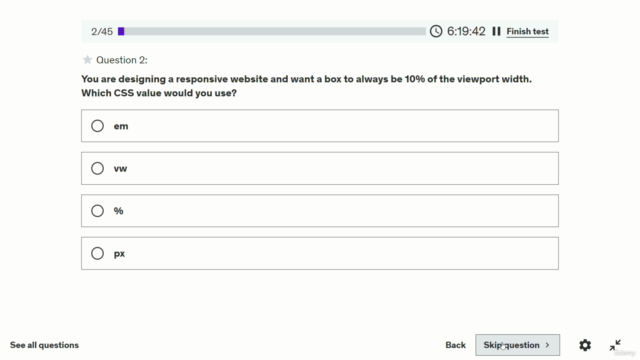 CSS Interview Questions Practice Test MCQ | Quiz – Screenshot 1