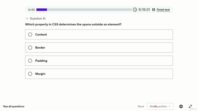 CSS Interview Questions Practice Test MCQ | Quiz – Screenshot 2