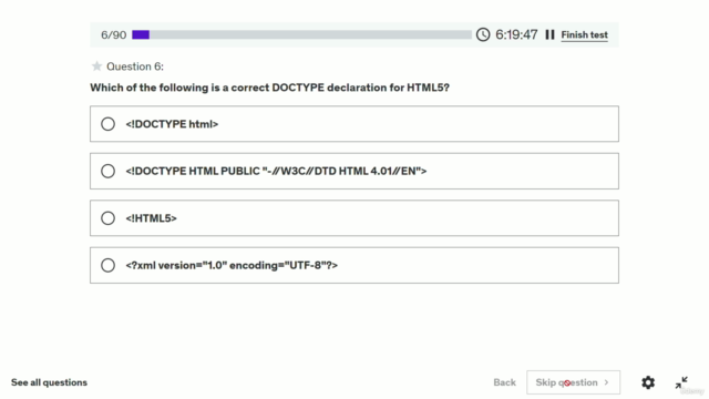 HTML Interview Questions Practice Test MCQ | Quiz – Screenshot 2