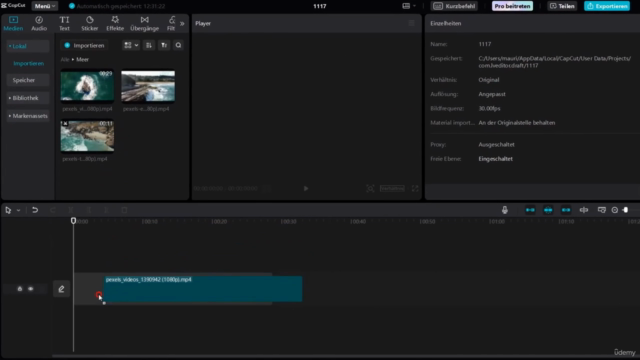 CapCut (Desktop) - Der Komplettkurs – Screenshot 1