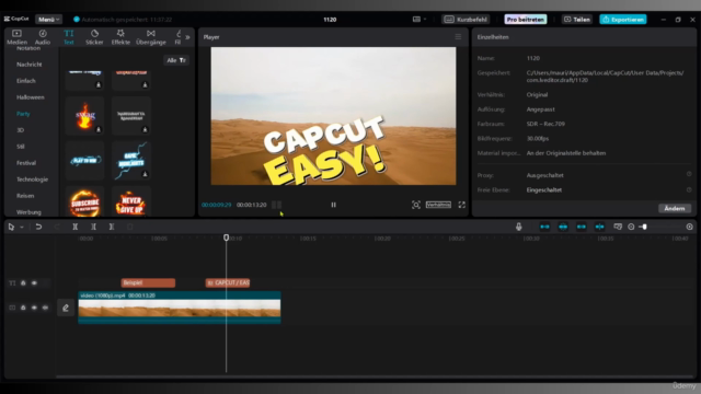 CapCut (Desktop) - Der Komplettkurs – Screenshot 2