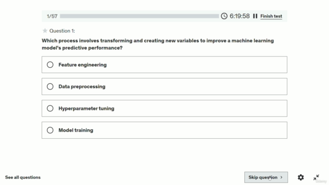 Machine Learning Interview Questions Practice Test MCQ – Screenshot 1