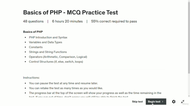 PHP Interview Questions Practice Test MCQ | Quiz – Screenshot 1