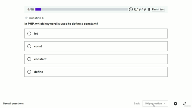 PHP Interview Questions Practice Test MCQ | Quiz – Screenshot 2