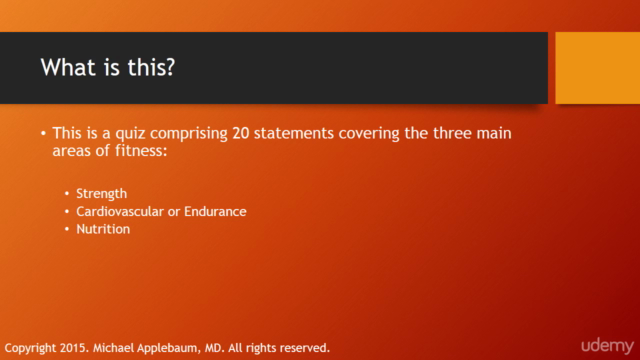 The Fitness Quiz – Screenshot 2