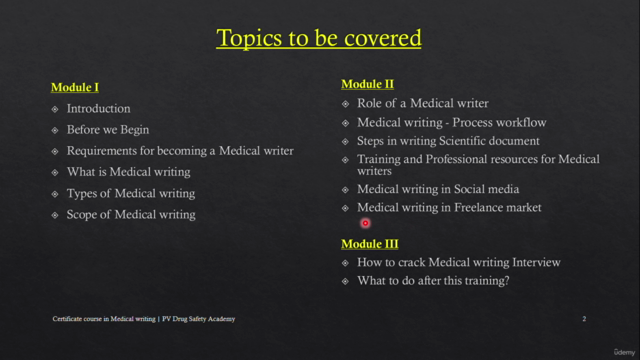 Certificate Course in Medical Writing – Screenshot 4