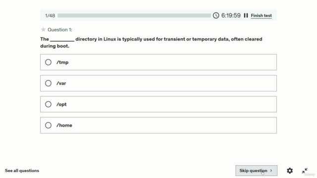 Linux Interview Questions Practice Test MCQ | Quiz – Screenshot 1