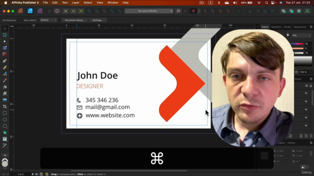 Design a Business Card in Affinity Publisher V2 – Screenshot 2