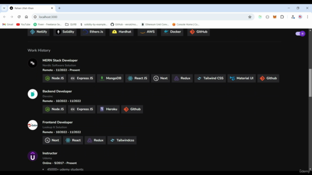 Nextjs 14, Tailwind CSS Create Modern Portfolio Website - Screenshot_01