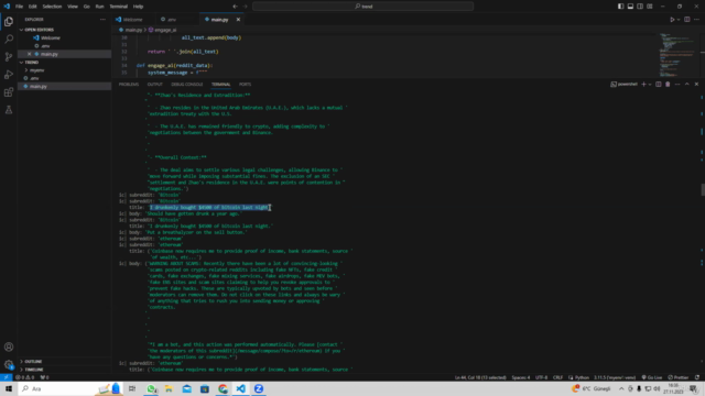 Reddit ve ChatGPT Kullanarak Kripto Piyasa Analizi – Screenshot 3