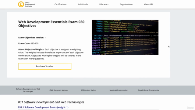 Certificación LPI Web Development Essentials – Screenshot 1