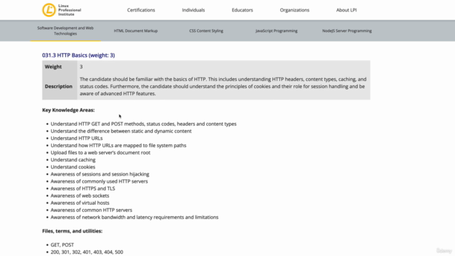 Certificación LPI Web Development Essentials – Screenshot 2