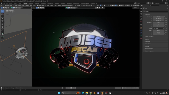 Selos 3D com Blender 4.0 – Screenshot 2