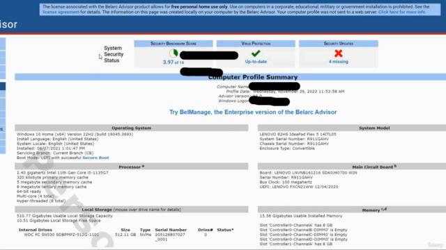 Selection and Implementation of Security Controls – Screenshot 1