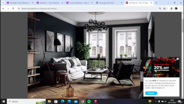 Curso Express Sketchup + Vray: Render3D en 4 pasos ★ – Screenshot 2