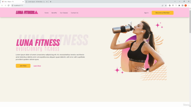 TypeScript ve TailwindCss ile Fitness Sitesi Tasarımı Yapma – Screenshot 1