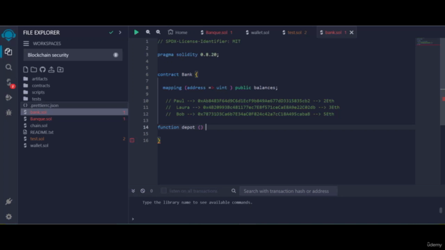 Hacking & Audit de la Blockchain: Cas des smart contracts.. – Screenshot 4