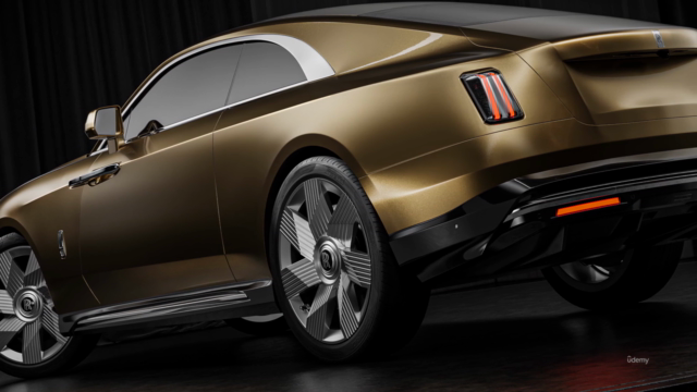 Blender: Rolls Royce Spectre in 3D – Screenshot 4