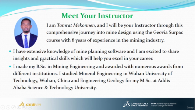 Mine Design using Geovia Surpac – Screenshot 1