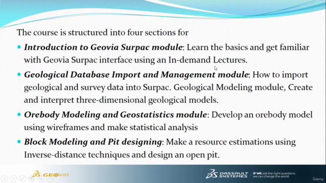 Mine Design using Geovia Surpac – Screenshot 3