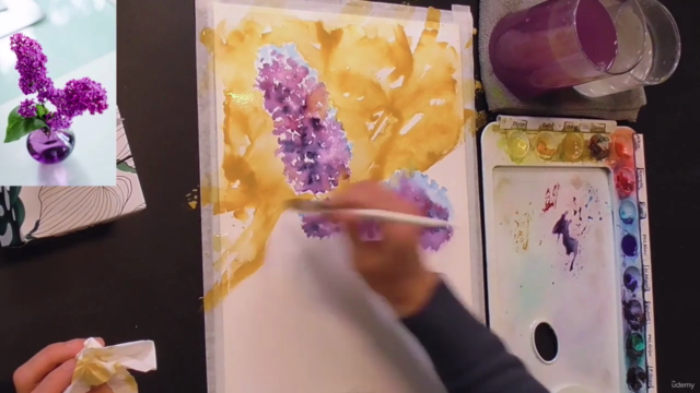 Aquarell-Kurs: Blumen Nass-in-Nass mit Aquarell malen – Screenshot 3