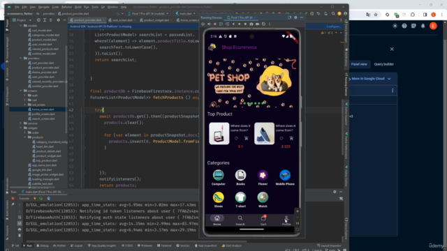 Flutter  & Firebase E-Ticaret ve Admin Uygulaması – Screenshot 1