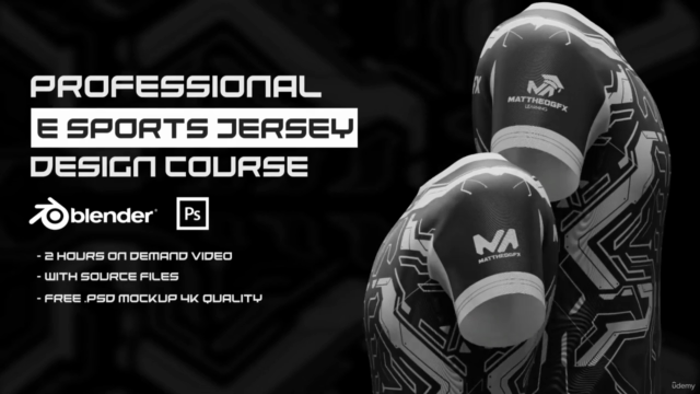Blender E-sports Jersey Design Course – Screenshot 4