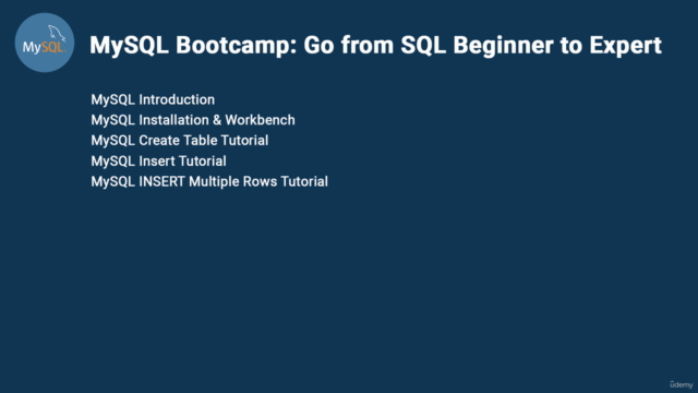 The Ultimate MySQL : Go from SQL Beginner to Advanced - Screenshot_02