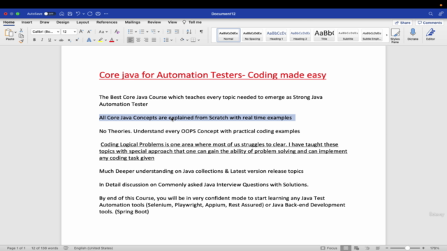 Core Java for Automation Testers- Coding made Easy – Screenshot 1