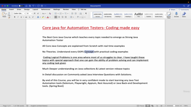 Core Java for Automation Testers- Coding made Easy – Screenshot 2