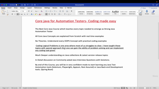 Core Java for Automation Testers- Coding made Easy – Screenshot 3