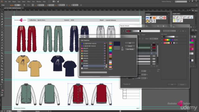 Learn to draw fashion with Adobe Illustrator CC Intermediate – Screenshot 2