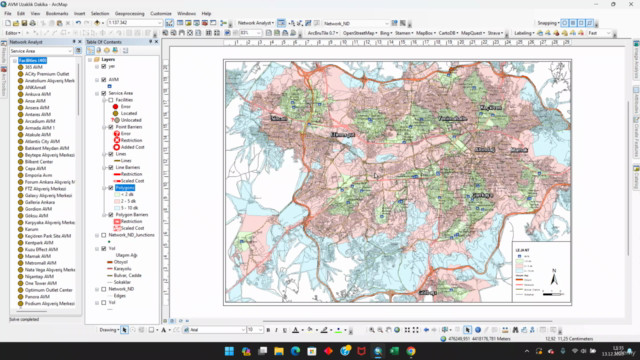 ArcGIS Erişilebilirlik Analizi – Screenshot 1