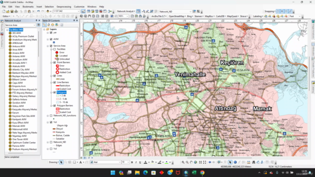 ArcGIS Erişilebilirlik Analizi – Screenshot 4
